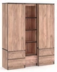 Шкаф с открытыми полками Бруклин (1796х2412х504) Дуб крафт золотой(Шкаф 2Д2Ш*2шт Стеллаж 4п1ш*1шт ) - изображение 2