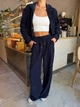 Жіночий вельветовий костюм двійка (кофта+штани) Uaclothes 42-44 Синій (like39253-196901349) - изображение 3