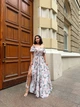 Сукня довга вечiрня в квiтку молочного кольору 39235 42/48 - зображення 1