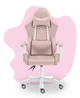 Геймерське крісло для підлітків Hell's Chair HC-1000 Kids Pink White велюр 120кг - изображение 2