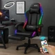 Геймерское кресло Hanert G-Force RGB Black с подсветкой и подставкой для ног (до 120 кг, пульт ДУ) - изображение 6