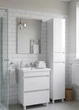 Пенал напольный MEBLIBUD EMILY 40х200х35 2-я дверца с ящиком правосторонний/левосторонний белый - изображение 7