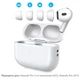 Силиконовые амбушюры для наушников Airpods Pro и Airpods Pro 2 поколения New Bee NB-A402 4 пары сменные насадки резинки вкладыши белые - изображение 4
