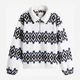 Світшот на флісі тедді жіночий Tommy Hilfiger Fair Isle Print Teddy Fleece Sweatshirt XW07316-YBL(Ecru Multi) XS Екрю (198296727760) - зображення 7