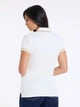 Поло жіноче U.S. Polo Assn Solid Interlock Polo Shirt 21P0051-9800A(EGRET) S Кремове (786662501740) - зображення 2