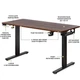 Стіл з електрорегулюванням висоти "PowerDesk Duo" Mealux EVO-242 Duo Walnut/B, Walnut - зображення 2