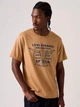 Футболка хлопковая длинная мужская Levi`s 379403062 XL Бежевая (1161676320) - изображение 3