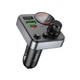 FM модулятор Hoco E86 Alegria, Car Charger, 2xUSB-A, 1xType-C, 48W dual port PD30W, QC3.0, Чорний - зображення 1