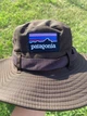 Панама с принтом Patagonia коричневого цвета на объем головы 56-58 см, повседневная панама с шейным шнурком - изображение 3
