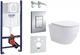 Інсталяція Grohe Rapid SL 38840000 (UA3873200A) з панеллю змиву Skate Cosmopolitan 38732000 + унітаз Devit Aero Rimless 3810830 Vortex Flush з сидінням Soft Close дюропласт - зображення 1