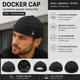 Шапка біні Docker Cap A.D.I. чорна чоловіча літня | Докерка без козирка з бавовни Cotton | Розмір 56-58 регульований - зображення 4