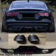 Диффузор заднего бампера для Jaguar XE 2020-2024 годов с насадками выхлопа / Glossy Black - изображение 1