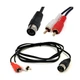 Кабель аудіо-адаптер DIN 5pin-RCAx2 M/M 1.5m 5pin - изображение 4
