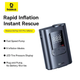 Портативный компрессор BASEUS GoTrip VA1 Super Mini Wired Inflator 22-Cylinder black (C0119701) Черный - изображение 5
