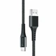 Дата кабель USB 2.0 AM to USB-C 1.2m Black Grand-X (FC-12B) - зображення 1