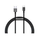 Дата кабель USB 2.0 AM to USB-C 2.0m 3A Black Baseus (CATYS-A01) - зображення 1