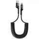 Дата кабель USB 2.0 AM to USB-C 1.0m Spiral 2.4A black Armorstandart (ARM75390) - зображення 1