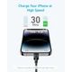 Дата кабель USB-C to Lightning 1.8m nylon 322 black Anker (A81B6G11) - зображення 2