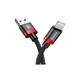 Дата кабель USB 2.0 AM to Lightning 1.0m Cafule Black-Red Baseus (CALKLF-B19) - изображение 1