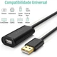 Дата кабель USB 2.0 AM to AF 20.0m Active black Ugreen (10324) - зображення 2
