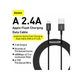 Дата кабель USB 2.0 AM to Lightning 1.0m 2.4A Superior Series Black Baseus (CALYS-A01) - зображення 6