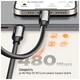 Дата кабель USB-C to USB-C 1.0m (PVC+Aluminum Alloy) (PD Fast Charging 240W) 5А black ColorWay (CW-CBPDCC069-BK) - изображение 7
