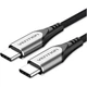 Дата кабель USB-C to USB-C 2.0m aluminum gray Vention (TADHH) - зображення 1
