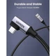 Дата кабель USB 3.0 AM to USB-C 1.0m 3A US385 90° Black Ugreen (20299) - зображення 3
