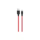 Дата кабель USB 2.0 AM to USB-C 1.0m 2A silicone X21 black+red HOCO (6957531071419) - зображення 1