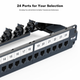 Патч-панель SK-LINK SK-P600M 19" 1U 24 порта Cat 6 UTP в сборе с организатором (SK-P600M-24Z) - изображение 4