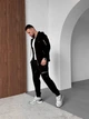 Мужской спортивный костюм на змейке тринитка осень весна с карманами на молнии Кофта и Штаны Dream М Черный - изображение 3