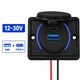 Автомобильная накладная зарядка в машину 12-30V, 2 порта USB + Type-C - изображение 1