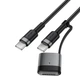 Data - кабель ACEFAST C22-05 USB-C to USB-C, Black - зображення 3