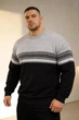 Свитер мужской батал ABDO HALLAB 4030-7 3XL светло-серый с черным - изображение 1