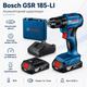 Шуруповерт-дрель аккумуляторный Bosch Professional GSR 185-LI 18В Синий (06019K3000) - изображение 1