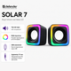 Компьютерные колонки Defender Solar 7 6W проводные с RGB подсветкой Черный (65117) - изображение 1