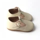 Туфлі BottiLion T-Strap shoes з натуральноі шкіри з перфорацією,внутрішня устілка 12,5 см ( 1,5-2 роки), бежеві - изображение 4