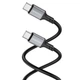 Кабель BOROFONE BX83 Type-C to Type-C Famous 60W silicone charging data cable Black - изображение 3
