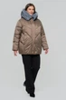 Зимовий жіночий пуховик великого розміру UF-Fashion LR-34-мех 56 пісочний - зображення 2