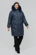 Зимнее женское пальто большого размера UF-Fashion LR-32-песец 60 синий - изображение 2