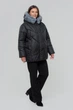 Зимова жіноча куртка великого розміру UF-Fashion LR-34-мех 56 чорний - зображення 2