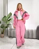 Жіночий костюм з контрастними вставками (кофта+штани) Uaclothes L-XL Рожевий (like39306-197431398) - зображення 6