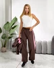 Жіночий костюм з контрастними вставками (кофта+штани) Uaclothes M-L Капучино (like39309-197461375) - зображення 4