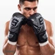 Боксерські рукавички EasyFit PowerPunch 10 унцій (10 oz) Чорні (56003846) - зображення 4