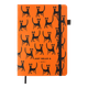 Деловая записная книжка BuroMax Relax "Котики" А5 96 листов чистый блок на резинке мягкая/обл оранжевая с рисунком (BM.295001-11) - изображение 1