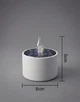 Белая LED-свеча на солнечной батарее с эффектом мерцания (для кладбища, памятника, доски памяти) 5х6 см - изображение 1
