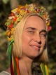 Украинский венок из натуральных сухоцветов на голову с лентами «Красочная Украина» 25*25*10 см - изображение 3