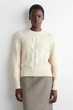 Джемпер жіночий COS cable-knit wool-cashmere jumper 1304888001 M Кремовий - изображение 1