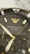 Чоловічий годинник Emporio Armani Diver AR11361 з хронографом (Біколор / Чорний) - зображення 2