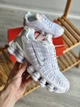 Кроссовки женские и мужские Ni Shox white gray reflective / Най Шокс белые серые рефлективные 40 - изображение 2